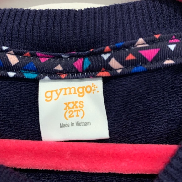 Gymgo Gymboree navy sweatshirt with triangle design. Size 2. - Picture 3 of 5